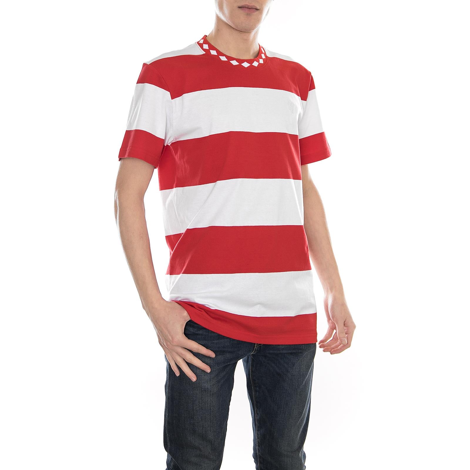 ACE STRIPE SHIRT RED KN00055-RED  HUF 