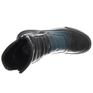 M' Moto Nappa Black / Blue Black Sole - Stivali Uomo Neri / Blu BOMMOTO-NAPPA.BKBLU  BRUNO BORDESE 