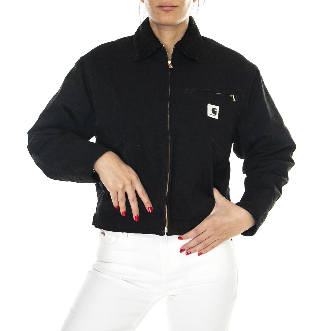 W' OG Detroit Jacket Black / Black /rinsed - Giacca Donna Nera I032236.00E02  CARHARTT WIP 