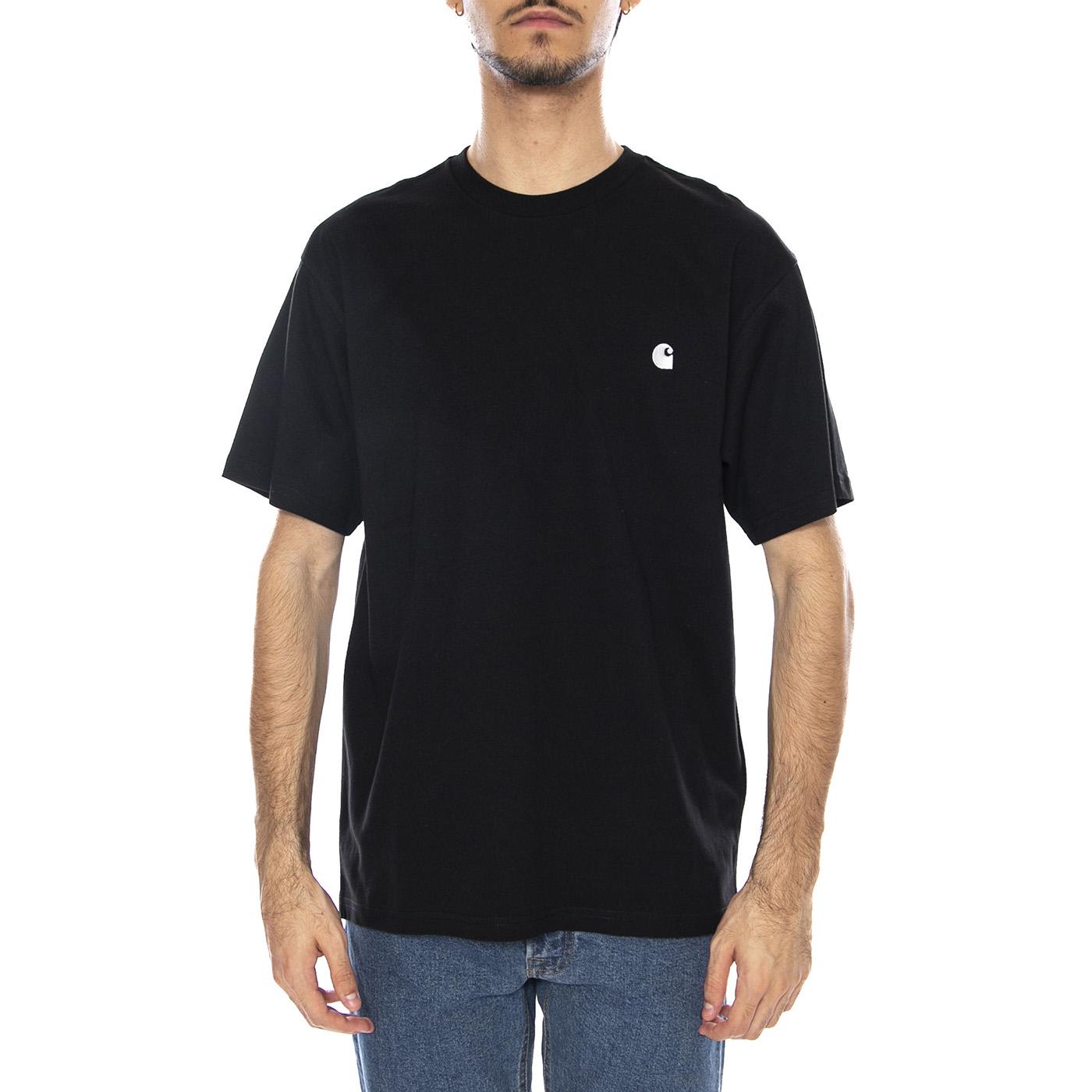 S/S Madison T-Shirt Black / Wax - Maglietta Girocollo Uomo Nera I033000.K02XX  CARHARTT WIP 