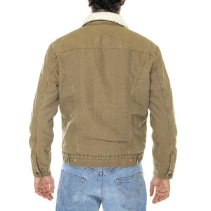Type 3 Sherpa Trucker Washed Cougar Canv - Giacca Invernale Uomo Marrone 16365-0158  LEVIS 