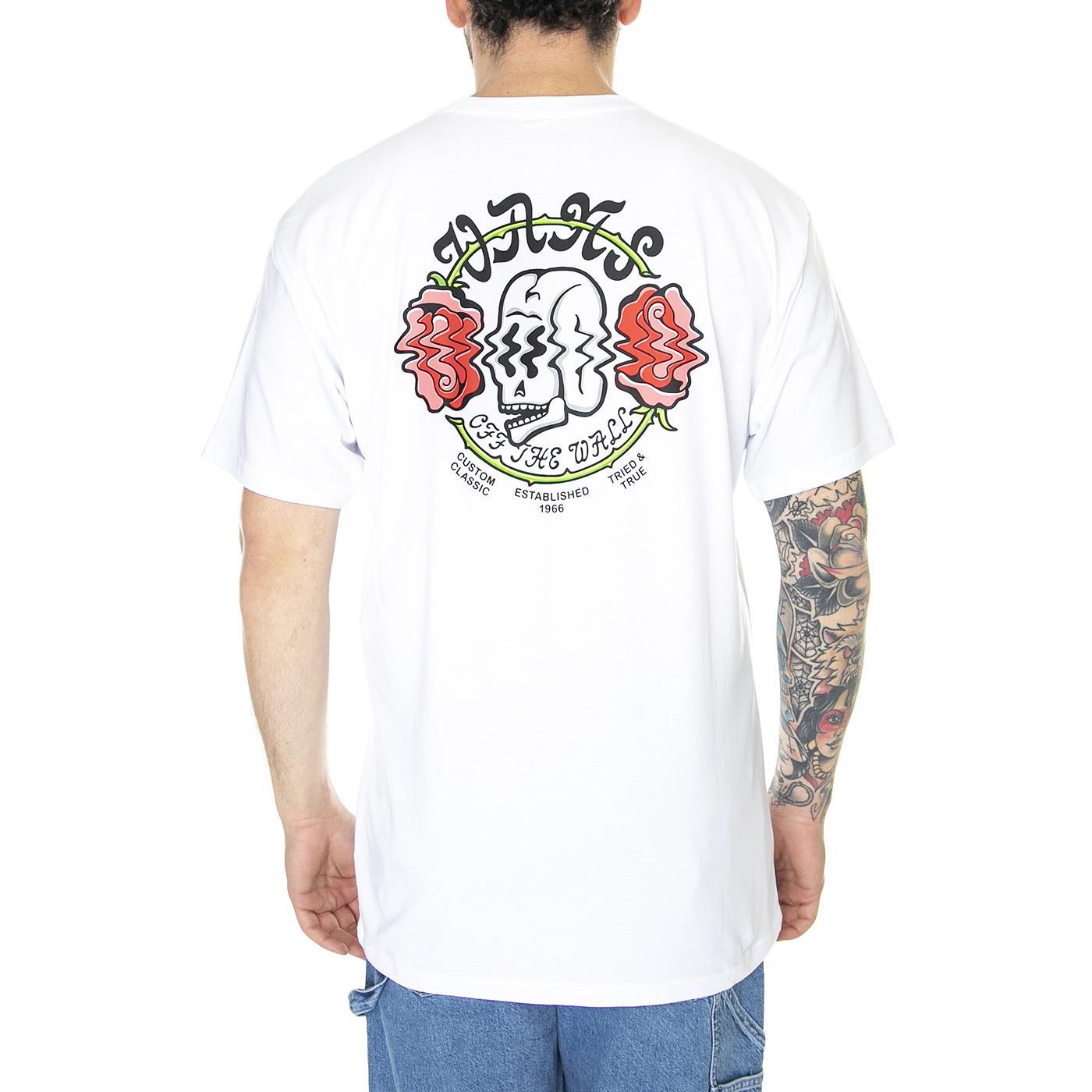 Shaken Skull SS Tee White - Maglietta Girocollo Uomo Bianca VN00003GWHT1  VANS 