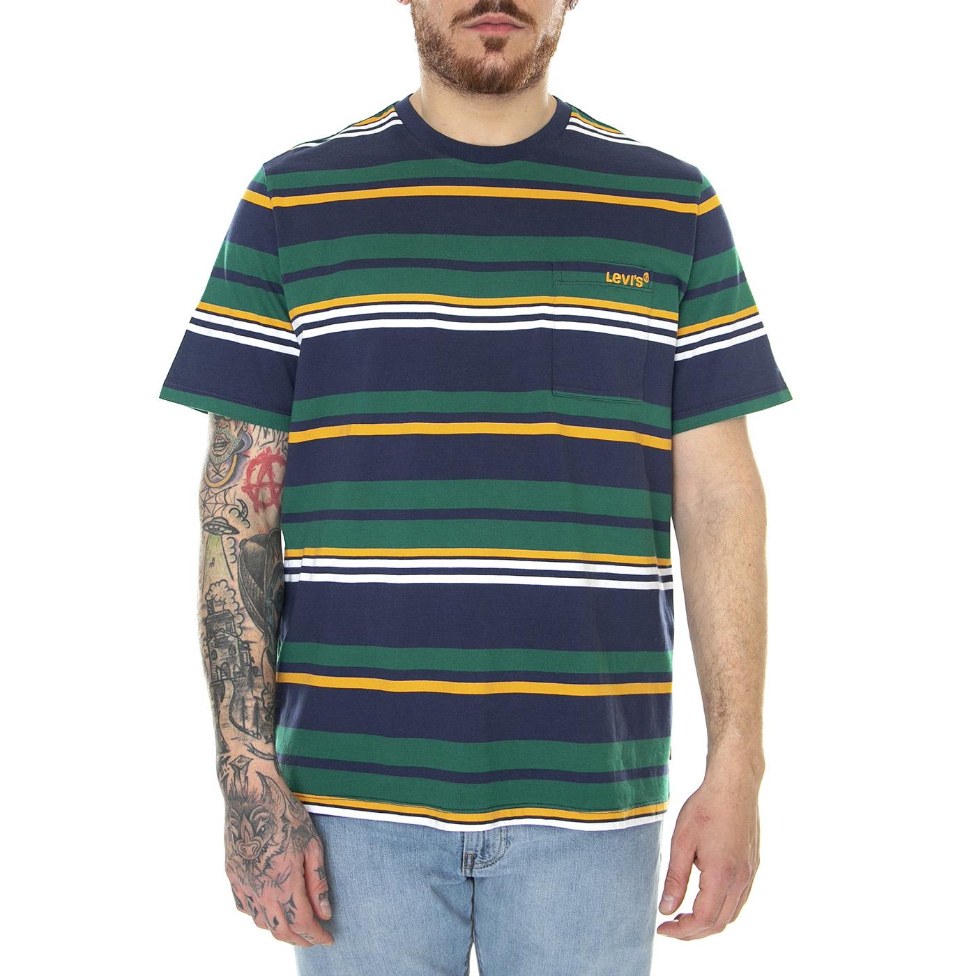 SS Pocket Tee Rlx Dorm Navan Academy Str Multi-Color - Maglietta Girocollo Uomo Multicolore A3697-0005  LEVIS 