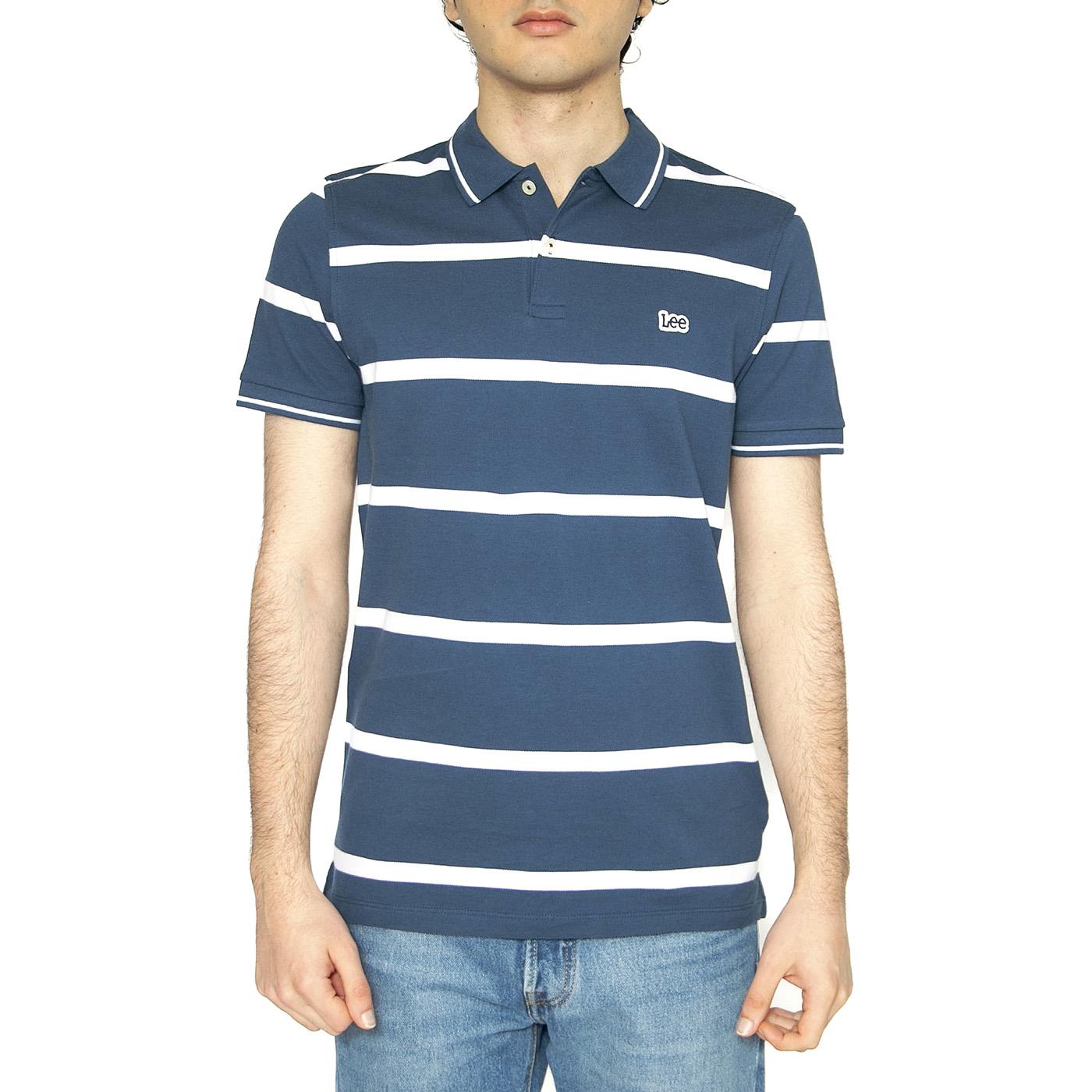 Piquet Polo Orion Stripe - Polo Uomo Blu 112363857  LEE 