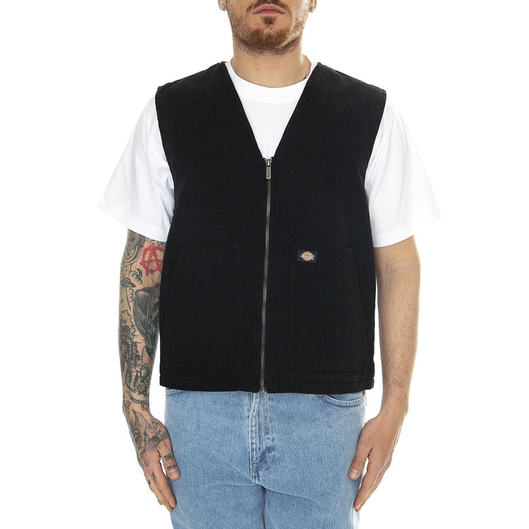 Dickies Duck Canvas Smmr Vest Sw Black - Giacca Smanicata Uomo Nera DK0A4YQKC401  DICKIES 