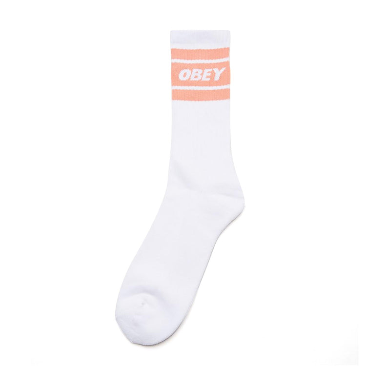 COOPER II SOCKS WHITE / CORAL 100260093-CRL  OBEY 