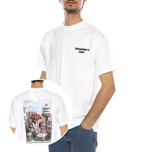 S/S Wiptopia T-Shirt White - Maglietta Girocollo Uomo Bianca I035492.02XX  CARHARTT WIP 