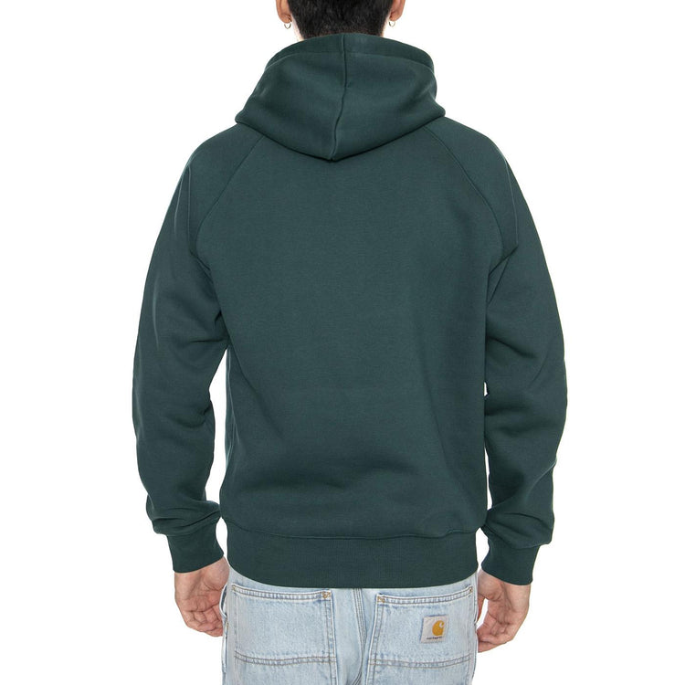 Hooded Chase Sweat Dark Fir / Gold - Felpa Uomo Verde I033661.30YXX . CARHARTT WIP 