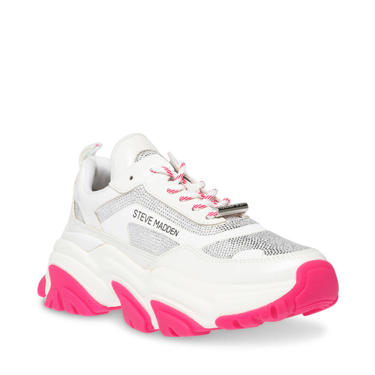 Fireball Wht / Fuchs - Scarpe Stringate Profilo Basso Donna Bianche / Viola SMPFIREBALL-WHT  STEVE MADDEN 