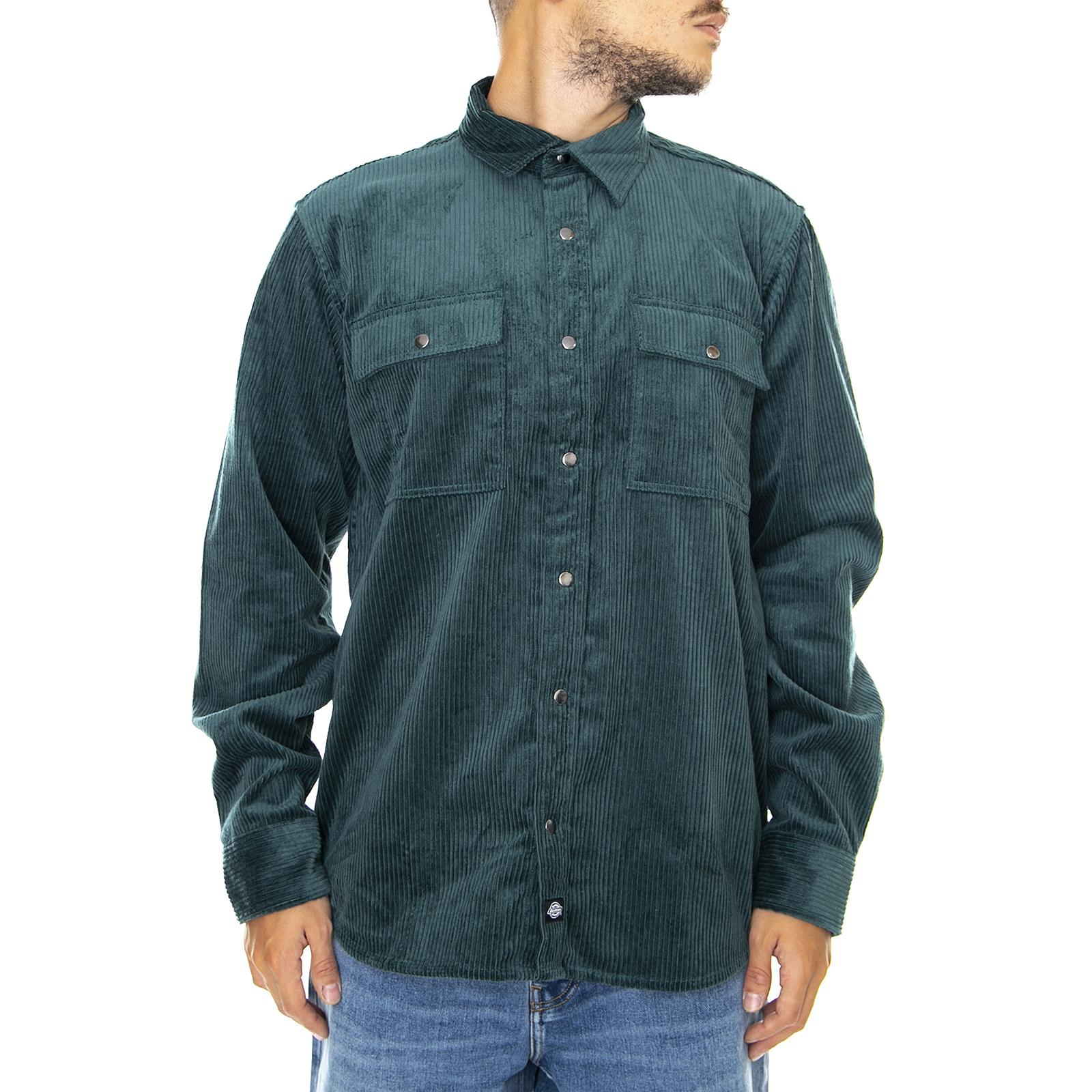Ivel Shirt - Forest Green - Camicia Uomo Verde 05 200357-FT . DICKIES 