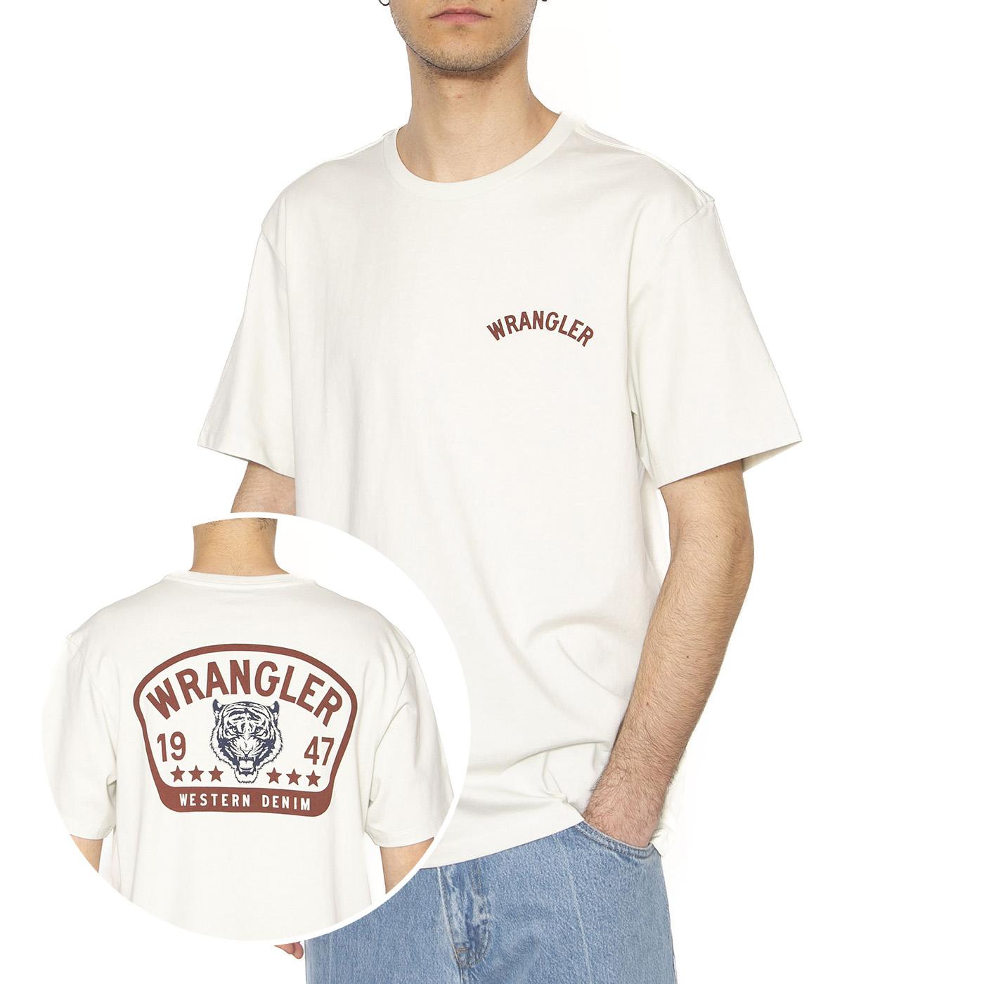 Graphic Tee Vintage White - Maglietta Girocollo Uomo Bianca 112362773  WRANGLER 
