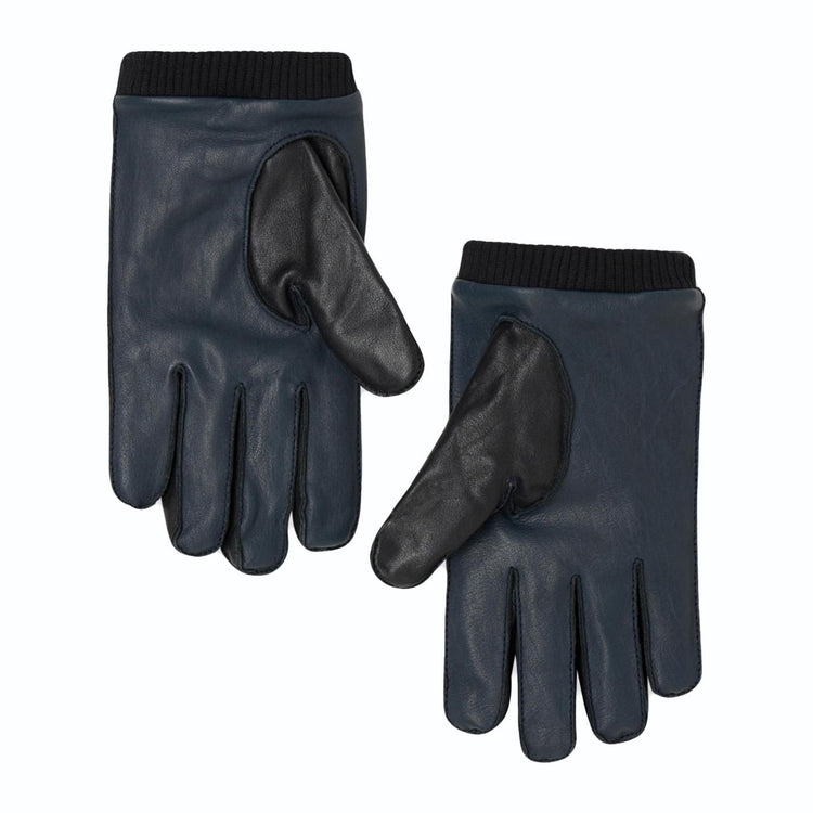 Motor Leather Gloves Black / Navy - Guanti Edwin Neri I034097.2L4.00. . EDWIN 