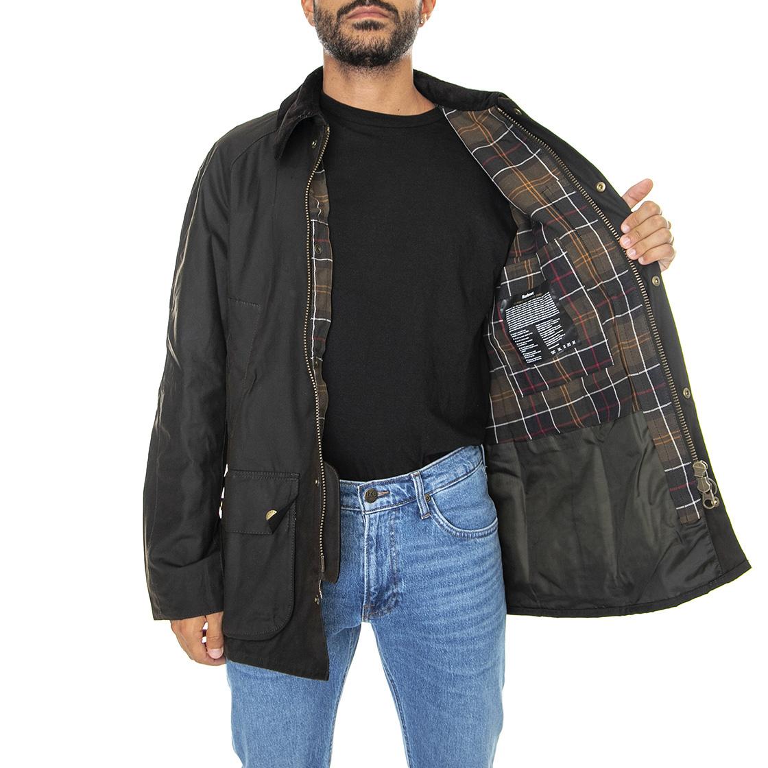 Ashby Wax Jacket Olive - Giacca Invernale Uomo Marrone 222MMWX0339-OL71  BARBOUR 