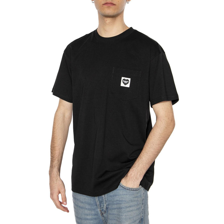 S/S Pocket Heart T-Shirt Black / Black - Maglietta Girocollo Uomo Nera I032128.00EXX  CARHARTT WIP 