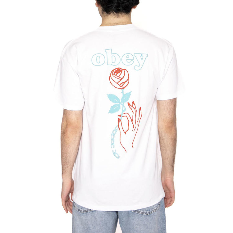 Obey Spring Forth Tee White - Maglietta Girocollo Uomo Bianca 165263945-WHT  OBEY 