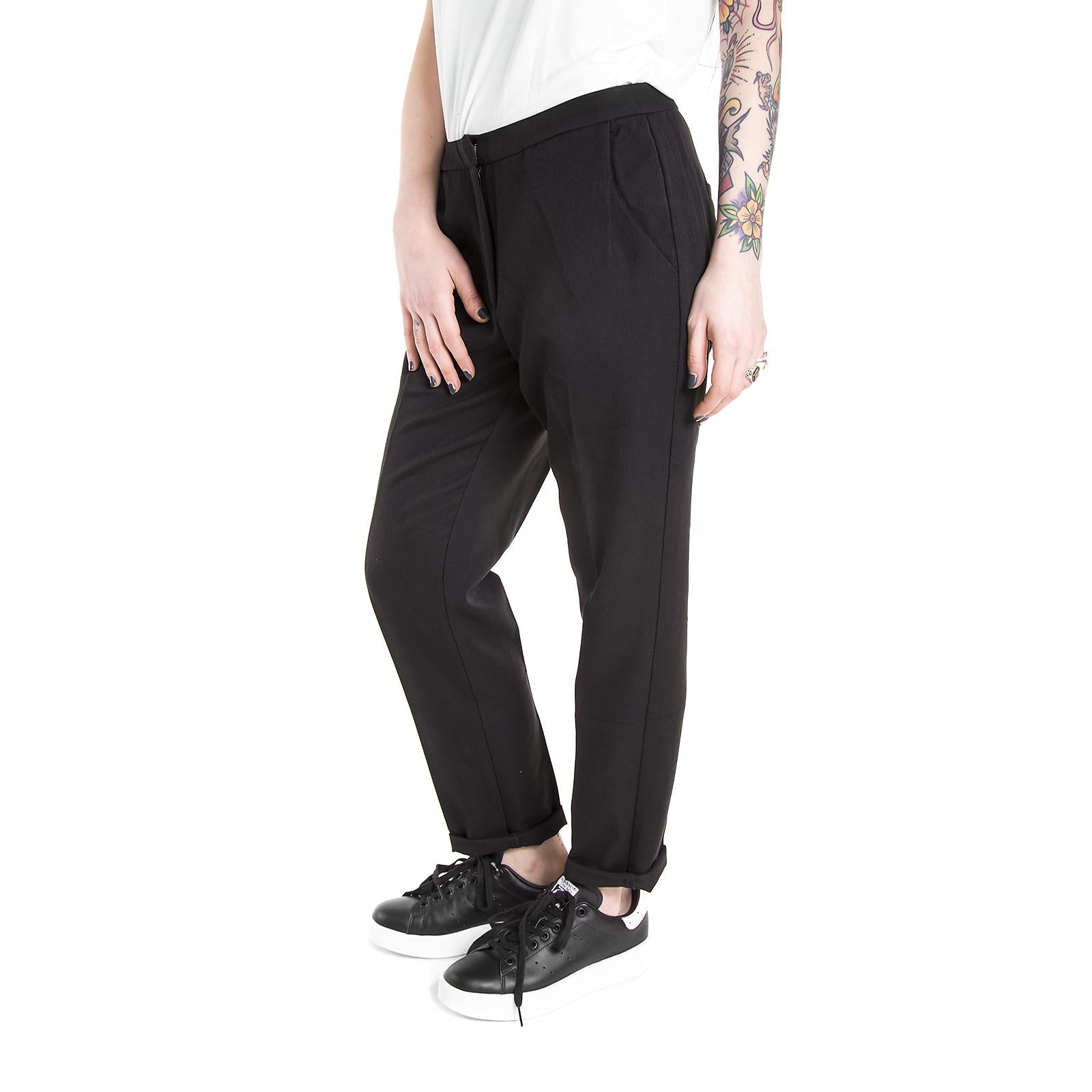 Wm Halle Pants - Black - Pantaloni Chino Donna Neri 6170e54-999 . MINIMUM 
