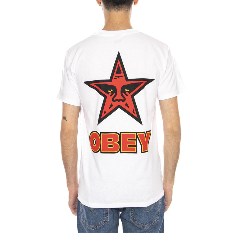 Obey Star Tee -- Maglietta Girocollo Uomo Bianca 165264118 WHT OBEY 