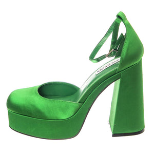 W' Londyn-Green Satin - Sandali Donna Verdi SM-LONDYNGRN  STEVE MADDEN 