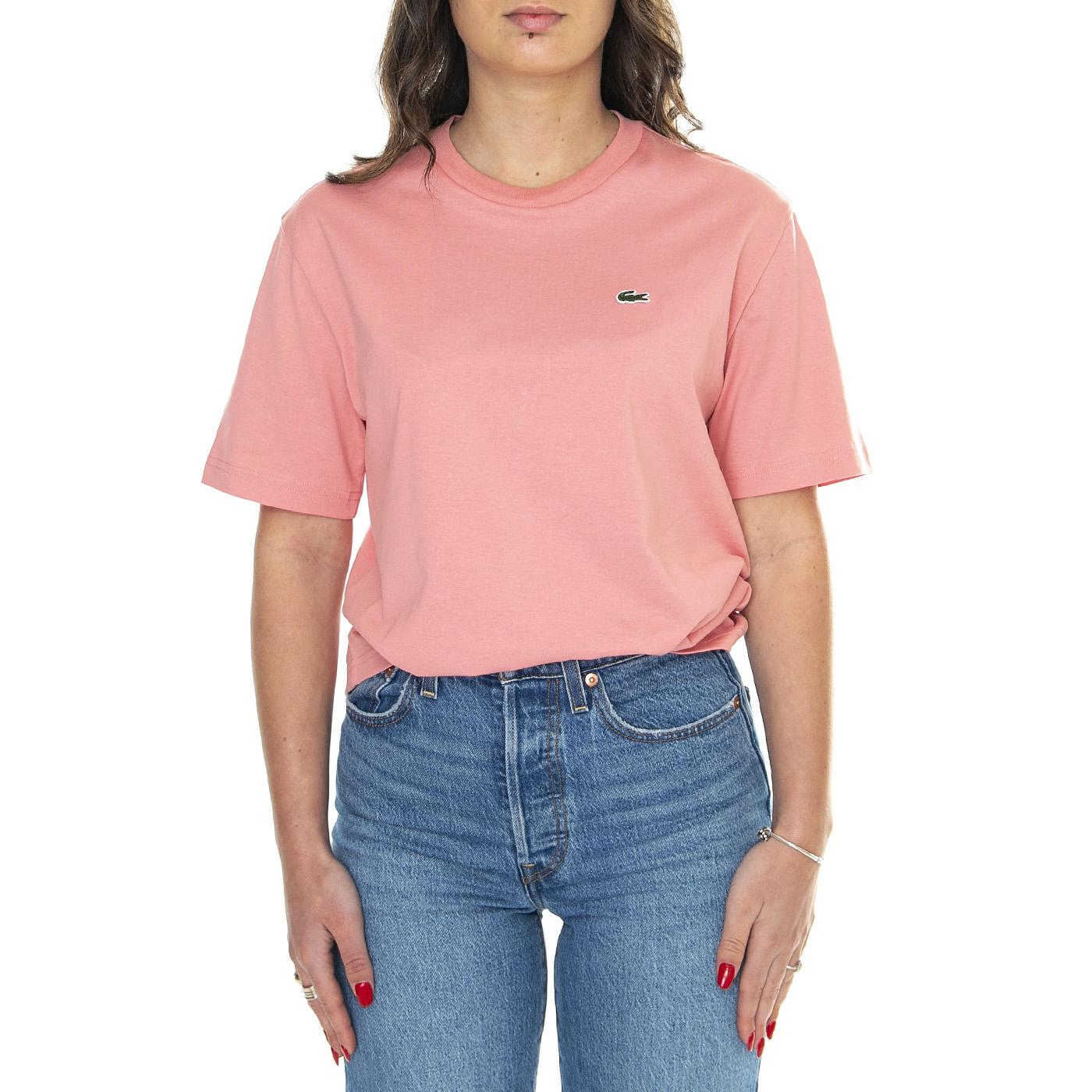 T-Shirt QDS Pink - Maglietta Girocollo Donna Rosa TF7215-QDS  LACOSTE 