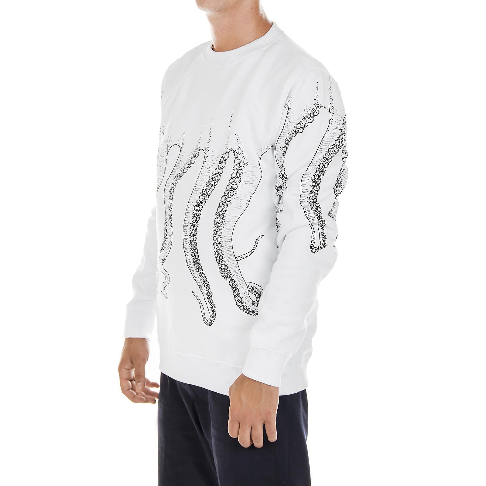 OCTOPUS OUTLINE CREWNECK BLACK WHITE 94237_4  OCTOPUS 