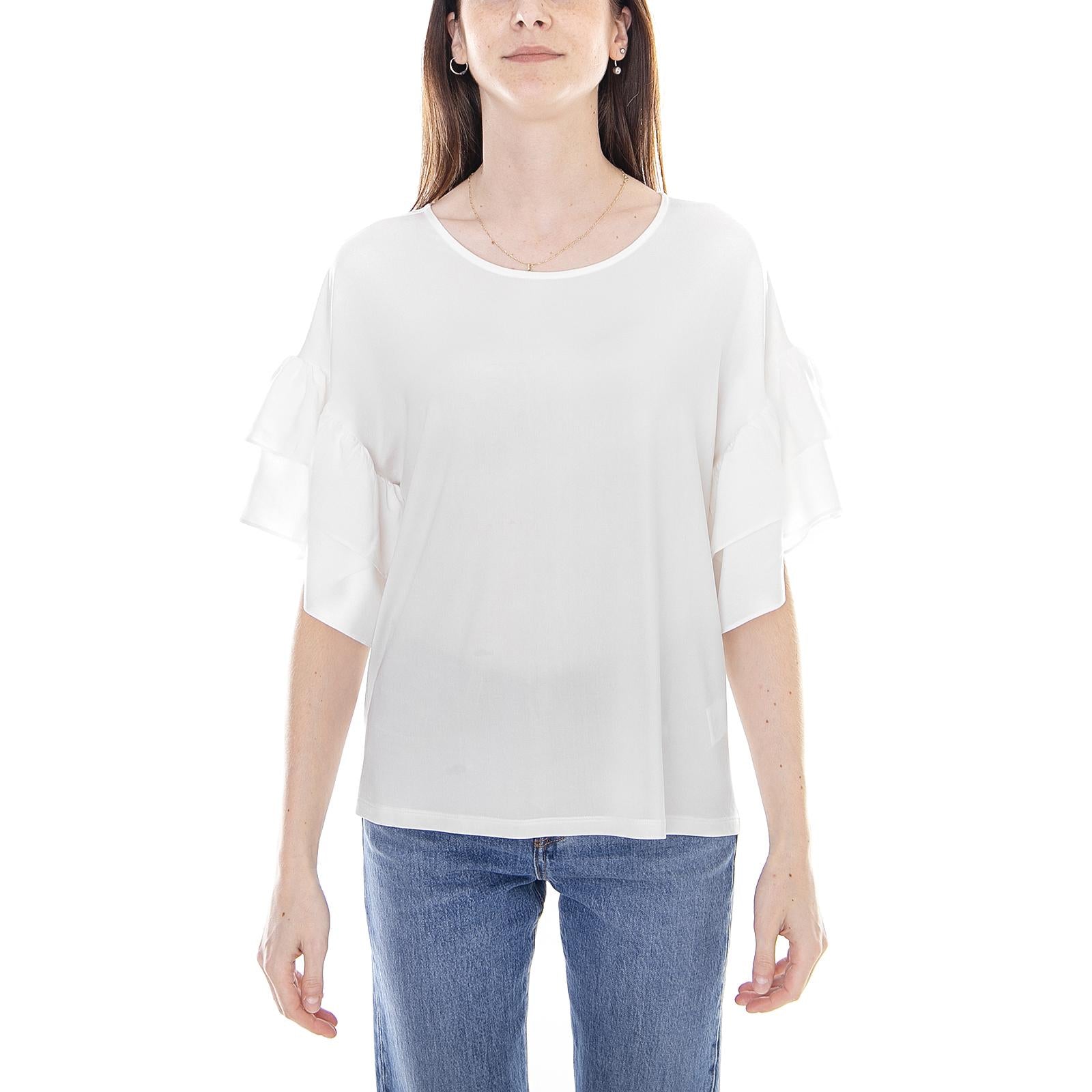 Katka T-Shirt - White - Maglietta Girocollo Donna Bianca 96318W . MINIMUM 