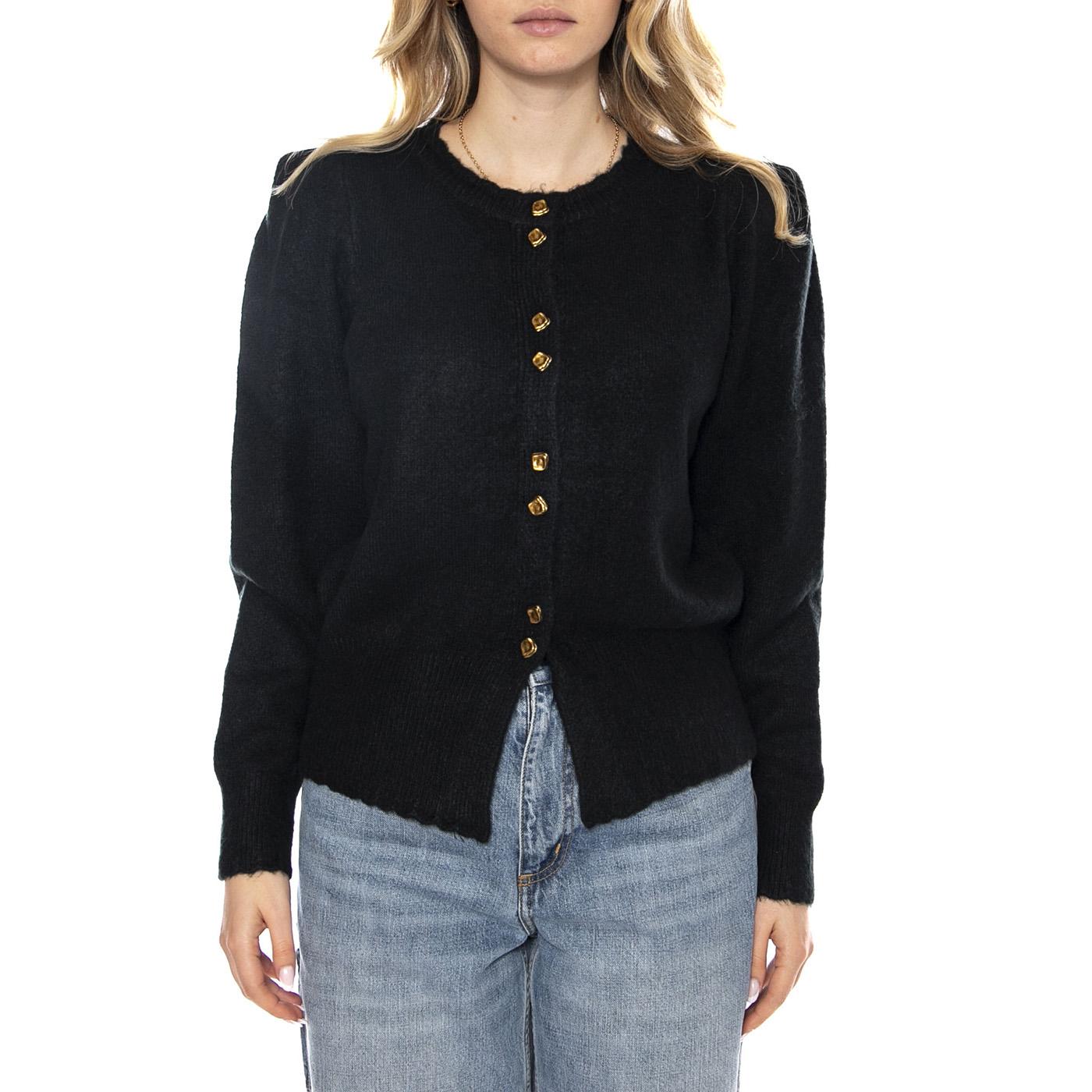 Knitted Cardigan Black -- Cardigan Donna Nero 53W/10711 Black WILD PONY 