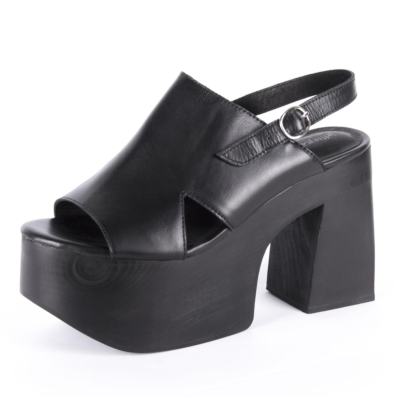 CECILIA LEATHER BLACK JCSJH0172LEA-BLACK  JEFFREY CAMPBELL 