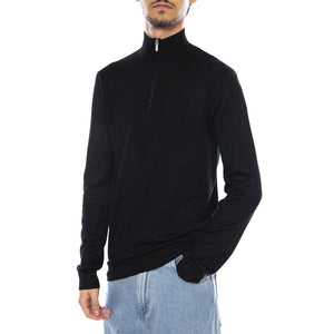 WYLER Life Reg 14 Half Zip Knit Noos Black - Maglione Collo Alto con Zip Uomo Nero 22021264-3766307  ONLY & SONS 