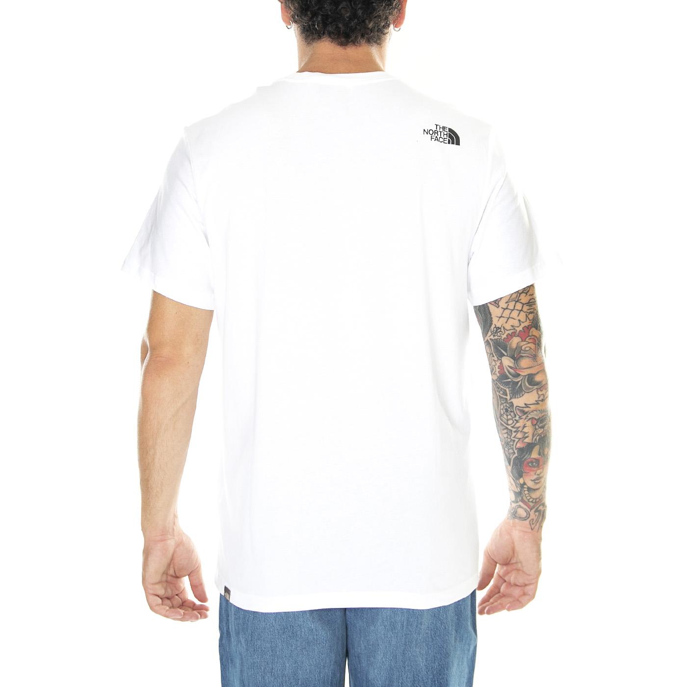 M' S/S Never Stop Exploring Tee Tnf White - Maglietta Girocollo Uomo Bianca NF0A7X1MFN41  THE NORTH FACE 