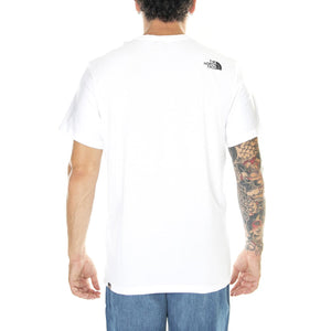 M' S/S Never Stop Exploring Tee Tnf White - Maglietta Girocollo Uomo Bianca NF0A7X1MFN41  THE NORTH FACE 