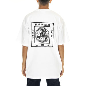 S/S Stamp T-Shirt White / Black stone washed - Maglietta Girocollo Uomo Bianca I033670.00A06  CARHARTT WIP 