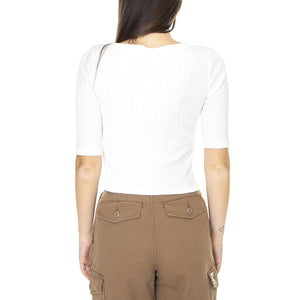 Dry Goods Pointelle Top - Top Donna Bianco A4769-0001  LEVIS 