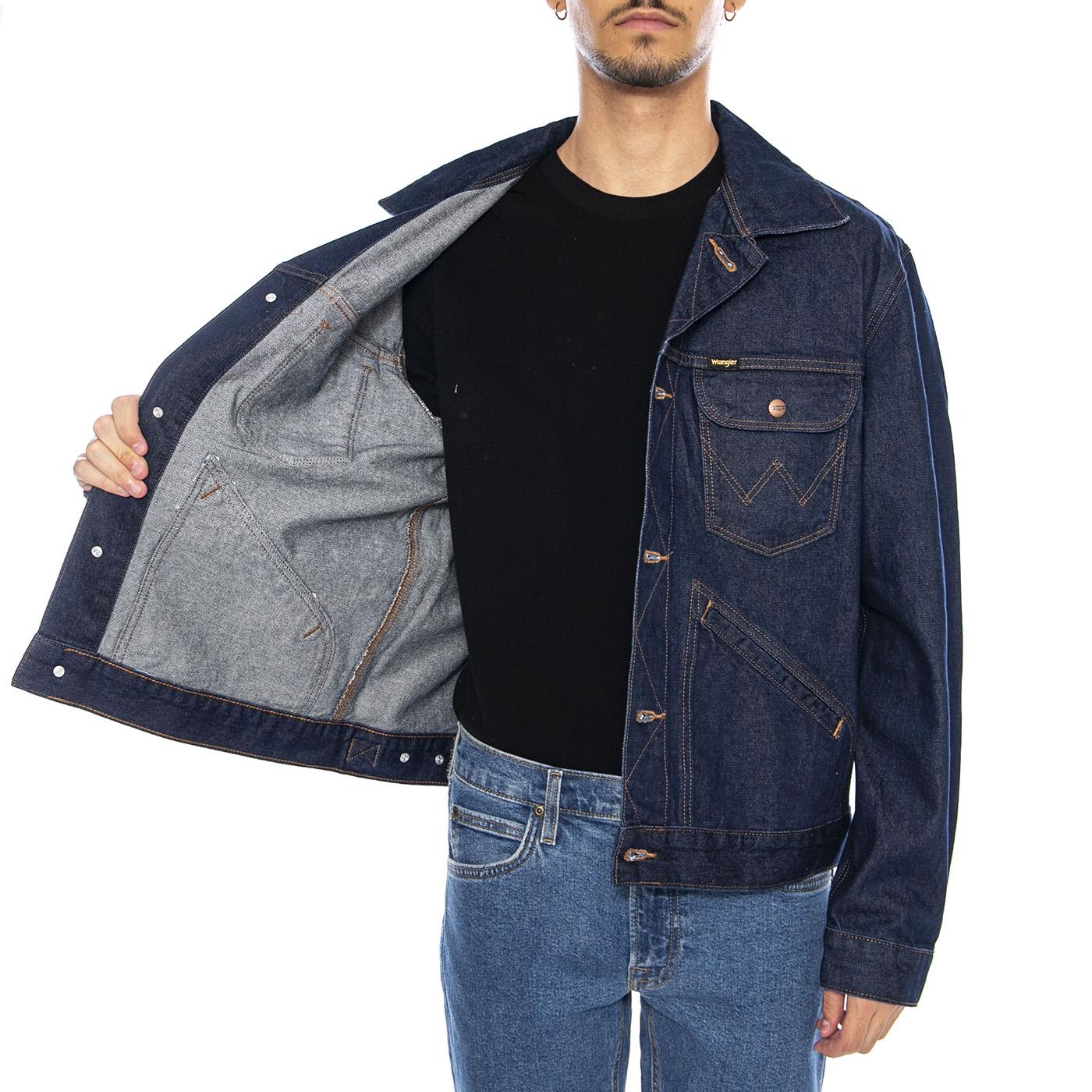 124MJ Rinse Jacket - Giacca Denim Jeans Uomo Blu 112341042-BLUE . WRANGLER 