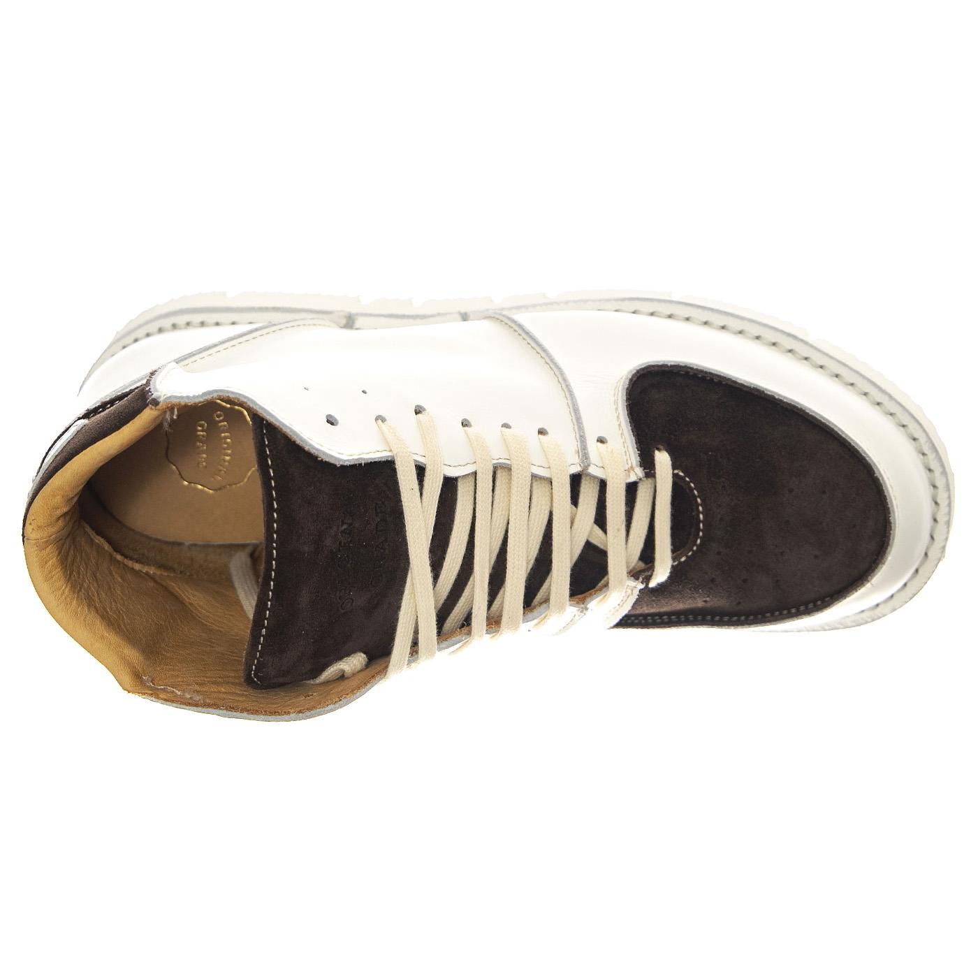 Considered White Brown - Scarpe Stringate Profilo Alto Uomo Bianche OGSCONSIDERED-WHTBRW  ORIGINAL GRADE 
