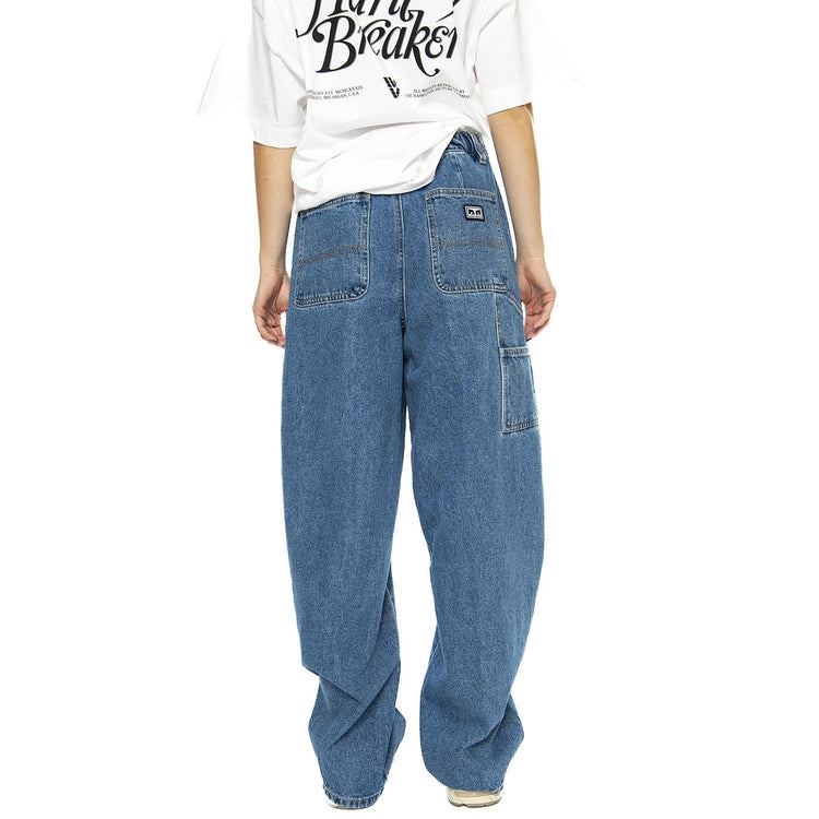 Obey Lily Carpenter Denim Light Indigo - Pantaloni Denim Jeans Donna Blu 242010052-LIN  OBEY 