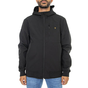 Rudd Softshell Black - Giacca Invernale con Cappuccio Uomo Nera F4RBC003  FARAH 