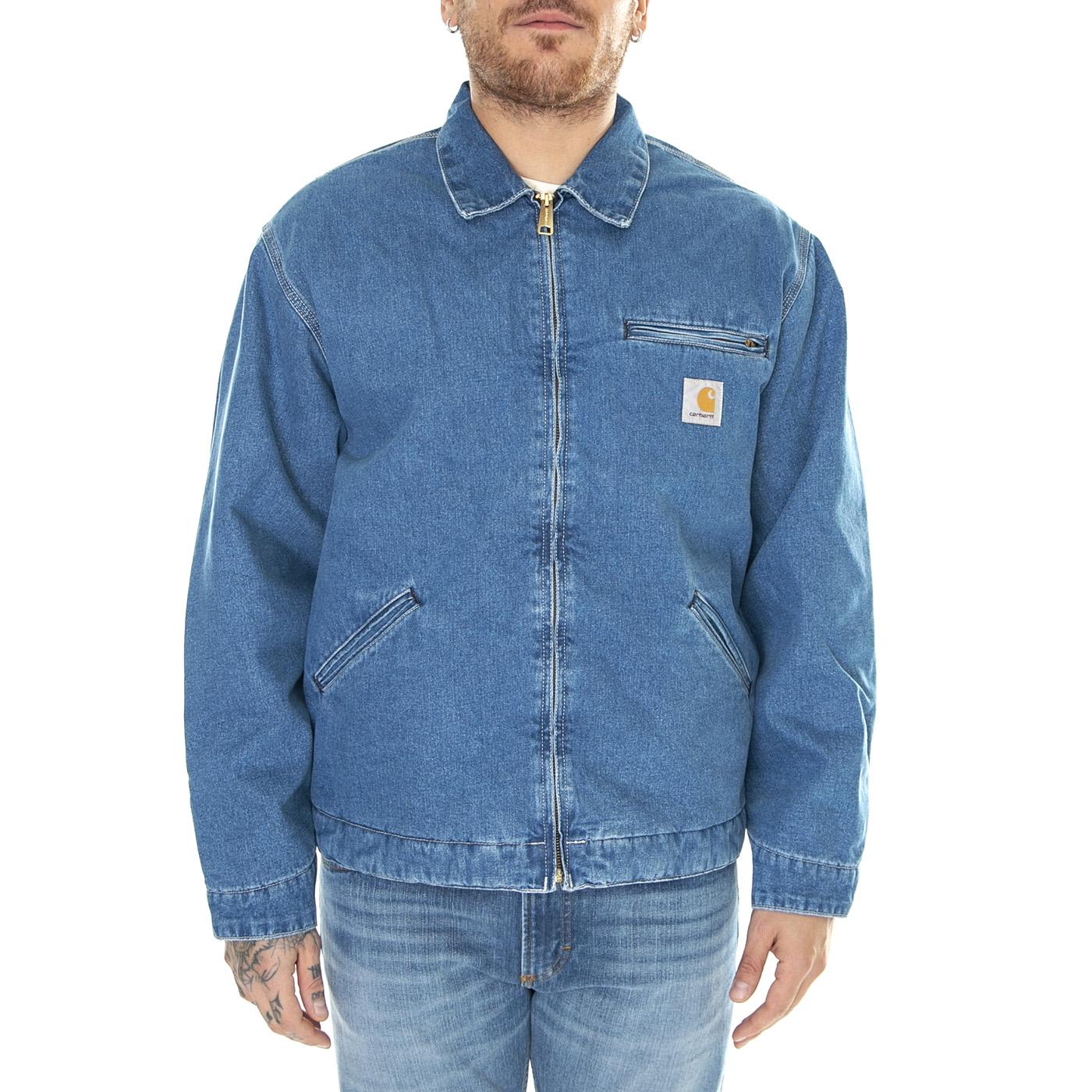 OG Detroit Jacket Blue / Stone Washed - Giacca Invernale Denim Jeans Uomo Blu I033039.0106  CARHARTT WIP 