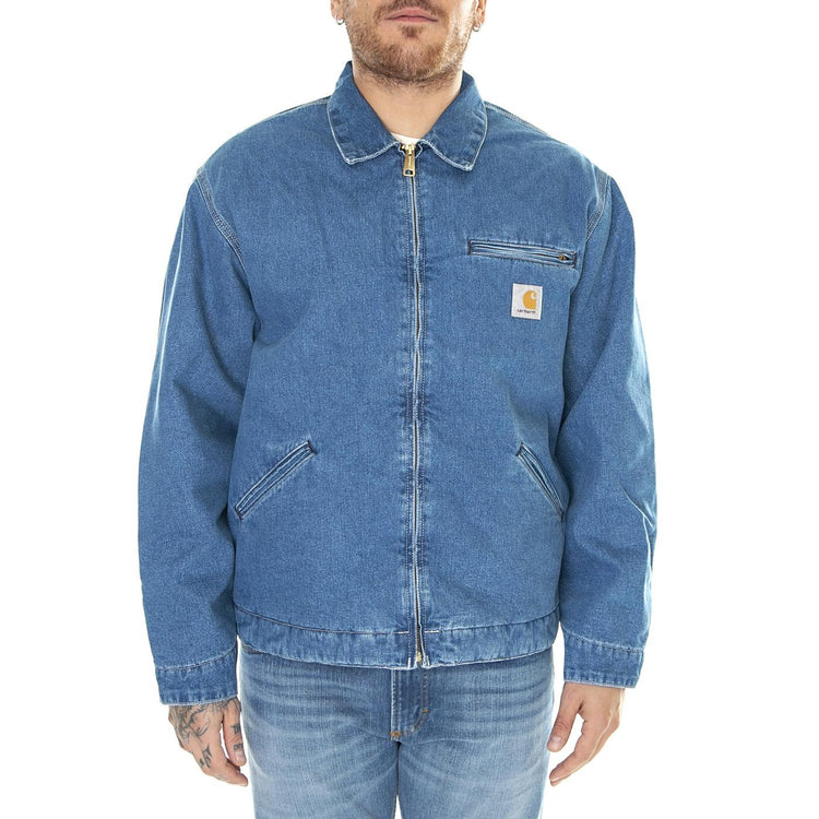 OG Detroit Jacket Blue / Stone Washed - Giacca Invernale Denim Jeans Uomo Blu I033039.0106  CARHARTT WIP 
