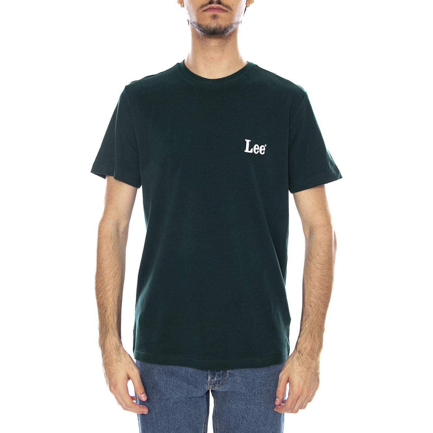 SS Smal Logo Tee Jade Forest - Maglietta Girocollo Uomo Verde Scusro 112370501  LEE 