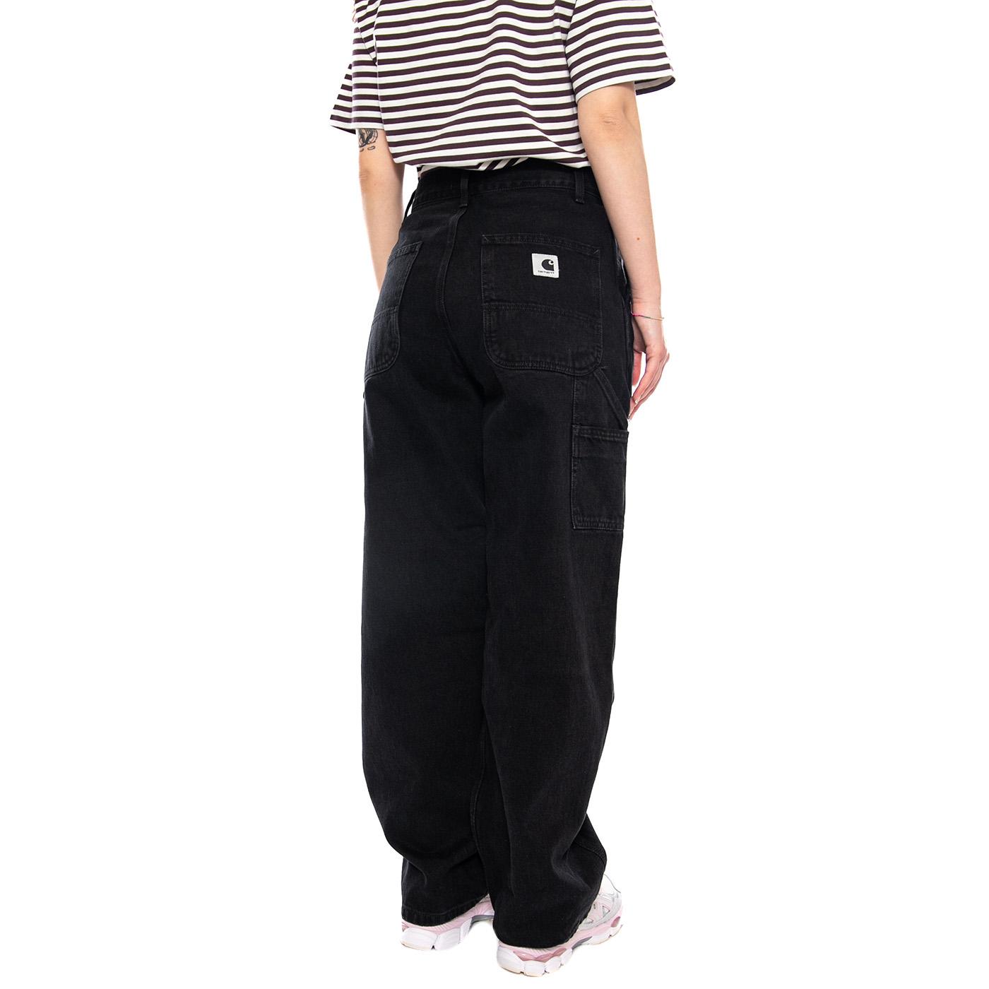 W' Brandon Single Knee Pant Black - Pantaloni Denim Jeans Donna Neri I034225 8906 CARHARTT WIP 