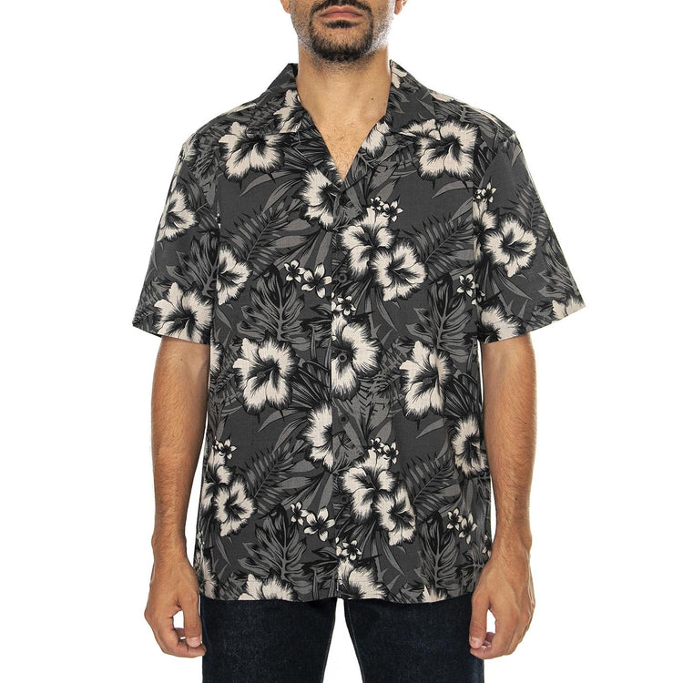 Hawaiian Print S/S Shirt Black - Camicia Maniche Corte Uomo Multicolore PFD0366-023  PENFIELD 