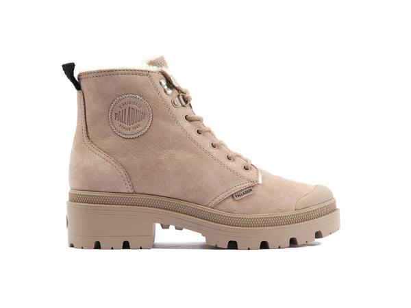 Pallabase Nbk Zip Wl Miss Dune - Scarpe Stringate Profilo Alto Donna Beige PAS98867-211-M  PALLADIUM 