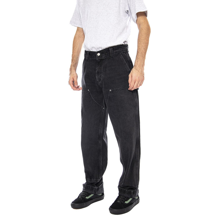 Double Knee Carpenter No Break Denim Jeans Black - Pantaloni Denim Jeans Uomo Neri 112370735  LEE 