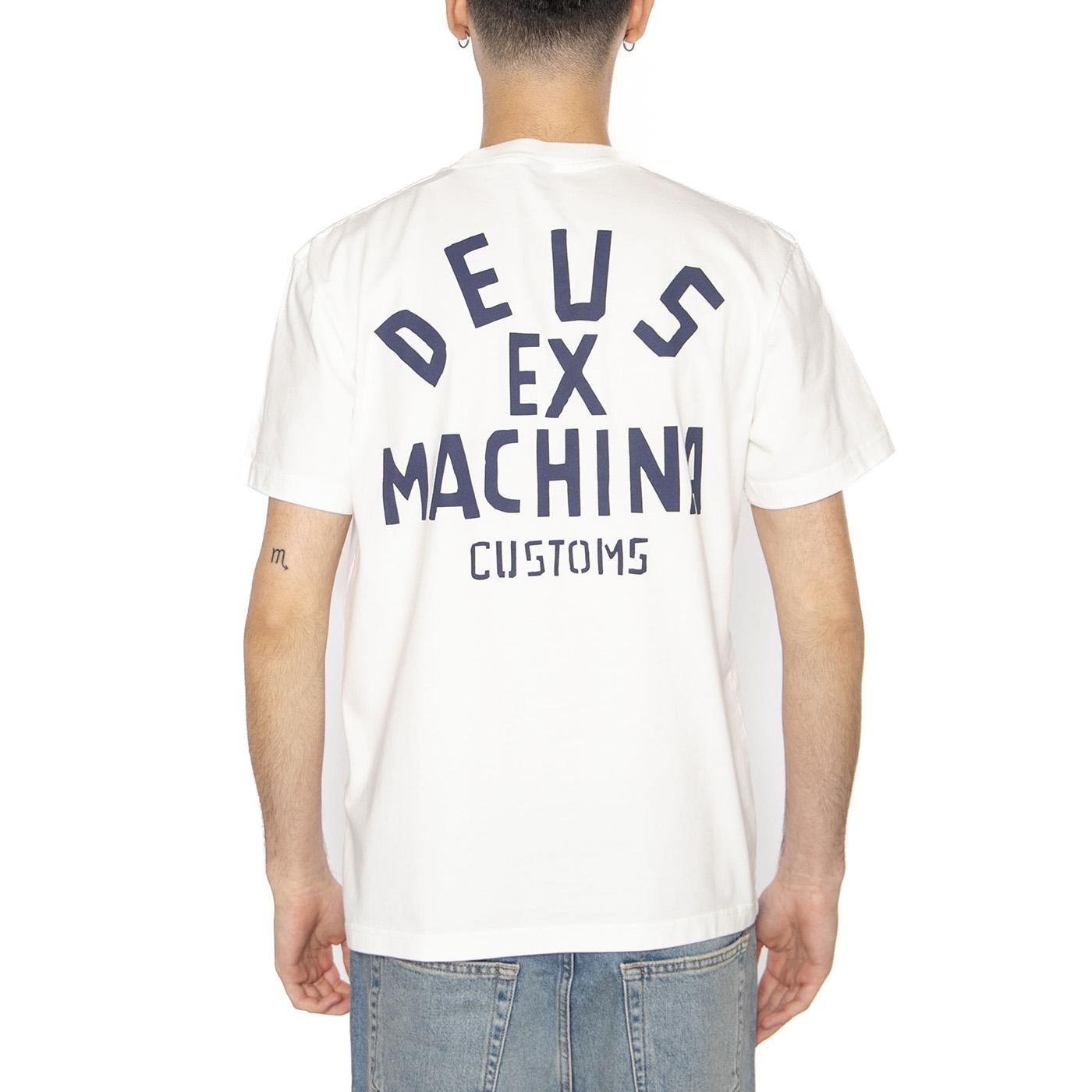 Pisstin Tee Vintage White - Maglietta Girocollo Uomo Bianca DMF241747B  DEUS EX MACHINA 
