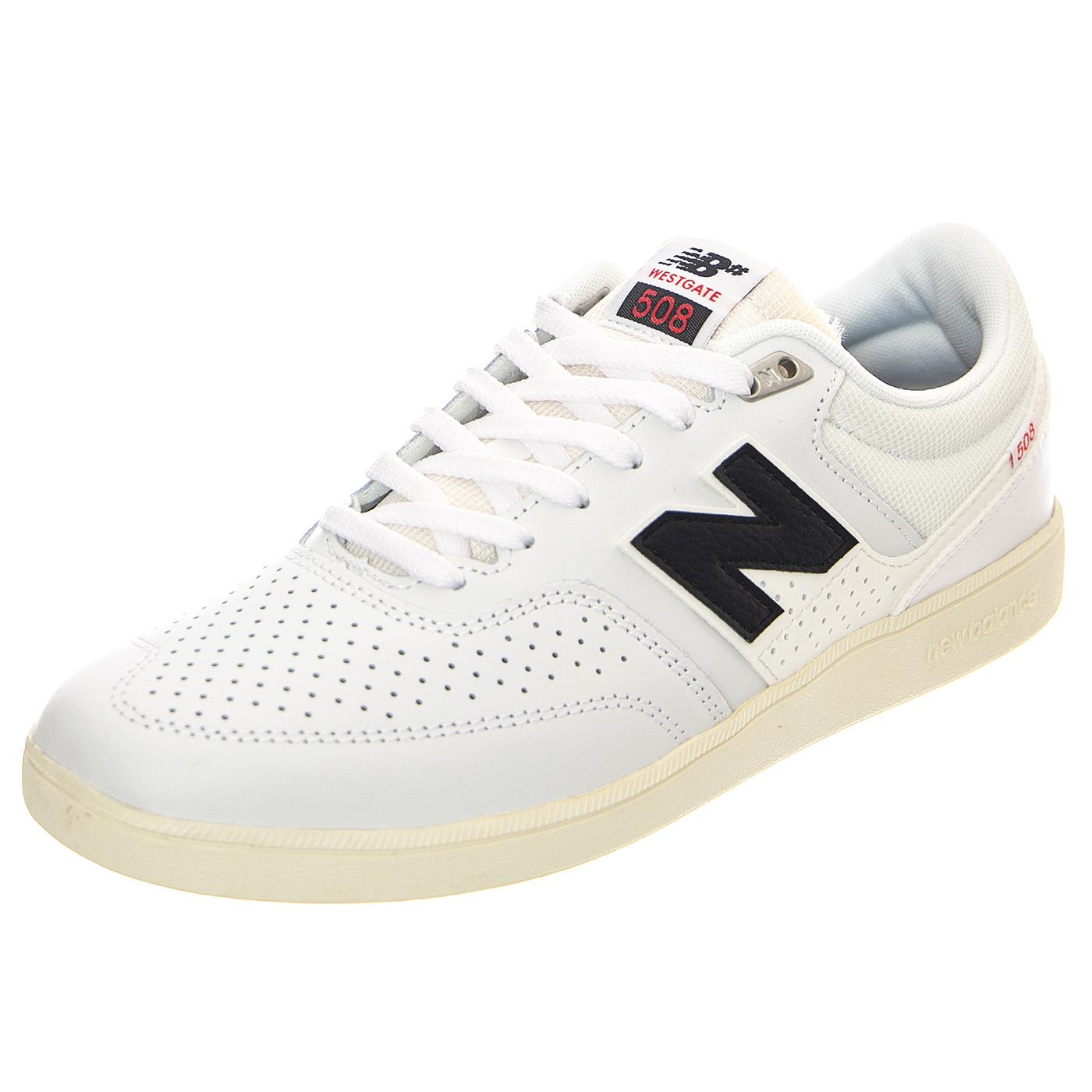 M' Numeric Skateboarding White / Black - Scarpe Stringate Profilo Basso Uomo Bianche NM508TGS  NEW BALANCE 