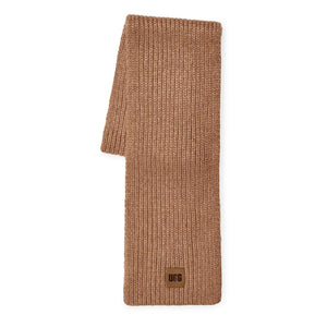 W Chunky Rib Knit Scarf Neon Camel - Sciarpa Marrone UGA20166-CAM  UGG 