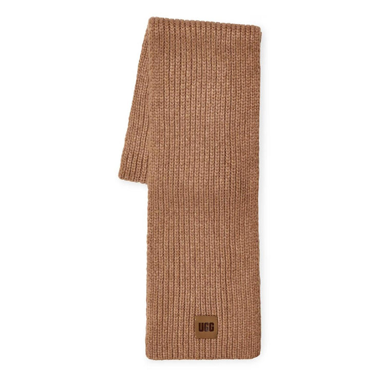 W Chunky Rib Knit Scarf Neon Camel - Sciarpa Marrone UGA20166-CAM  UGG 