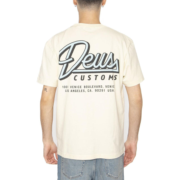 Conduit Tee Dirty White - Maglietta Girocollo Uomo Beige DMP251947A_DWH  DEUS EX MACHINA 