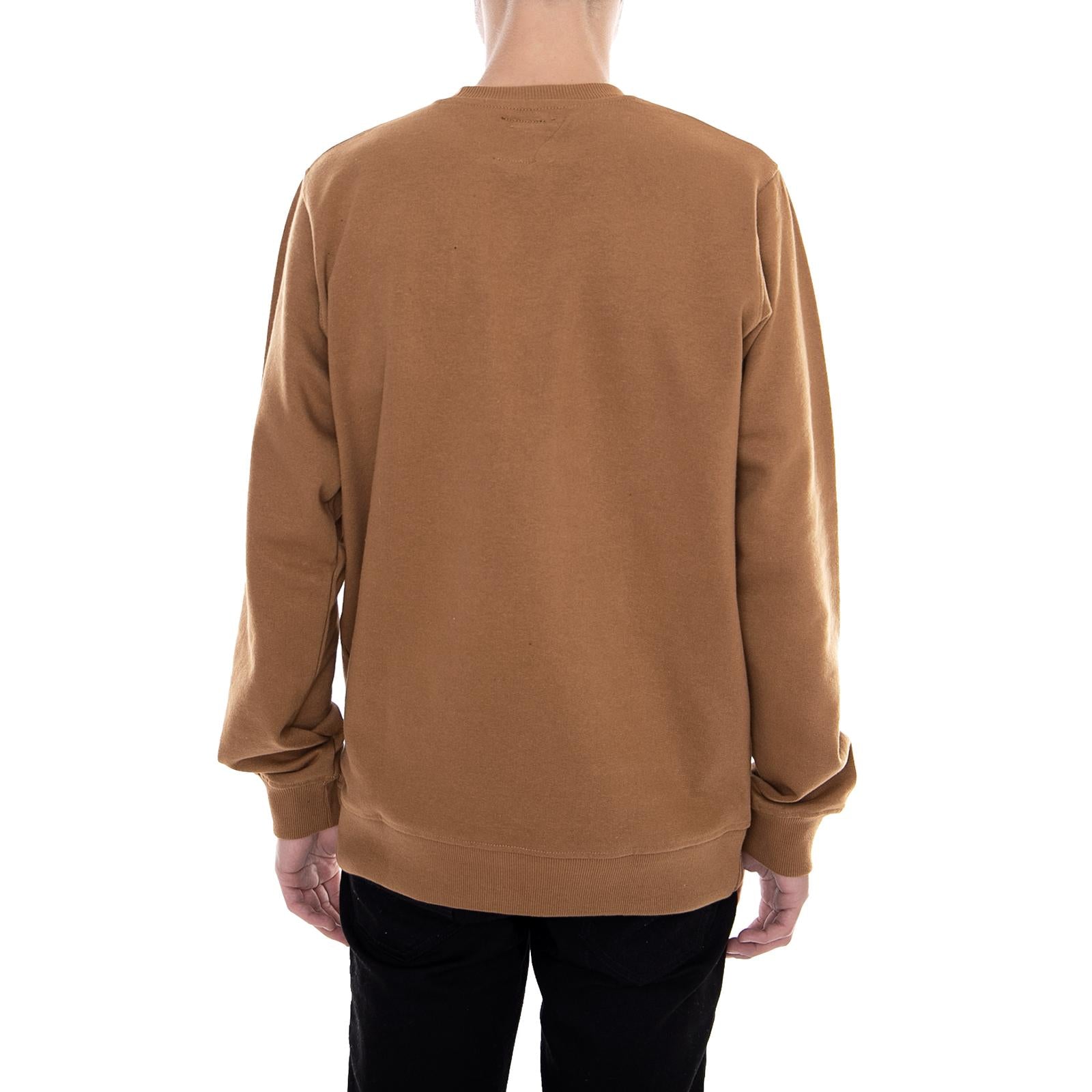 Harrison Duck Brown - Felpa Girocollo Uomo Marrone 02 200072-BD . DICKIES 