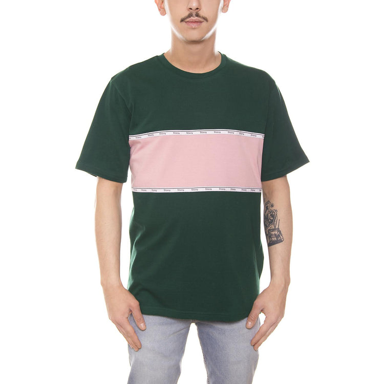 TAPE STRIPE S/SL CREW PINE 114980-PINE  STUSSY 